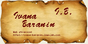Ivana Baranin vizit kartica